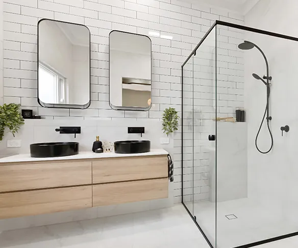 Renovated bathroom with ceramic finishes by Kasa General Contractor in Montreal